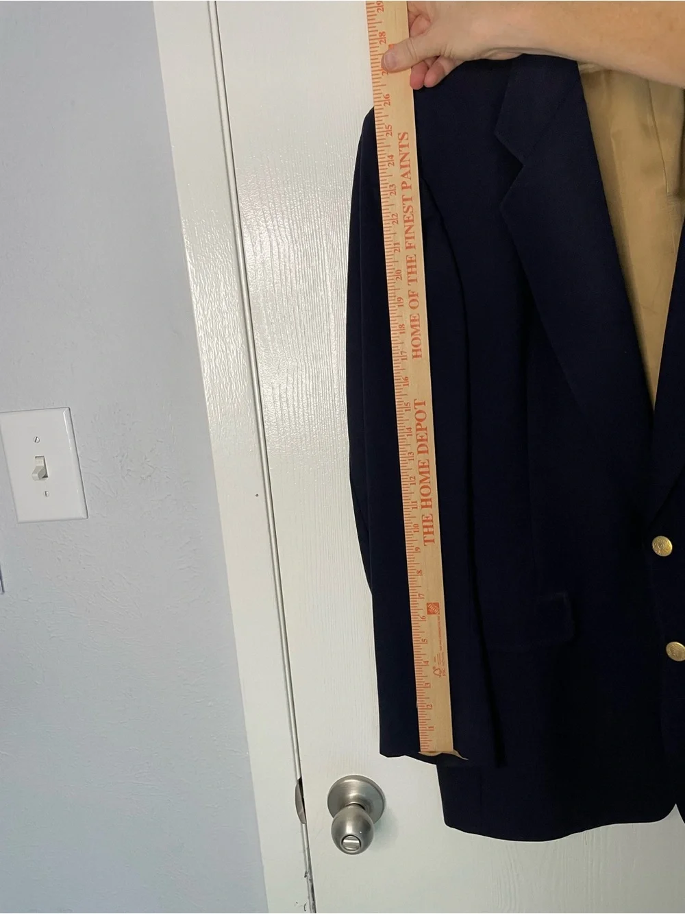 Hart Schaffner & Marx Trumpeter Pure Virgin Wool Navy Blazer Brass Buttons